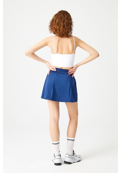 Los Ojos Lacivert 2 Katmanlı Tenis Eteği - Şort Etek - Spor Etek Tennis Skirt Lacivert