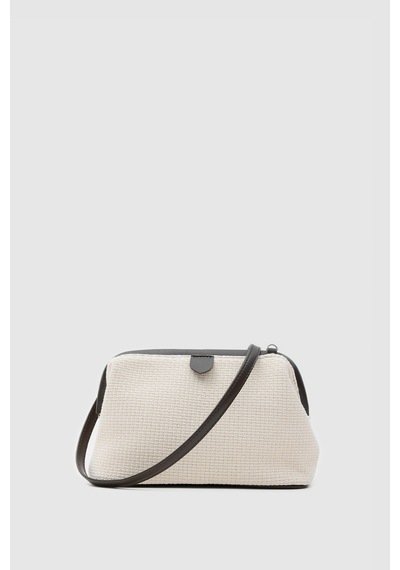 Shule Bags Cois Naturel Burslu Çapraz Çanta Krem