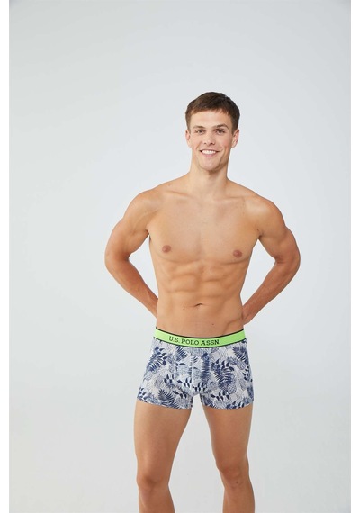 U.S. Polo Assn. Erkek Baskılı-Gri 2'Li Boxer 80479 Gri