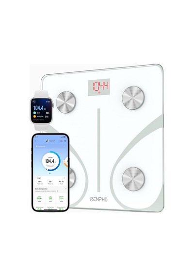 Renpho Bluetooth Vücut Yağ Tartısı, 13 Ölçüm Fonksiyonlu Dijital Akıllı Terazi