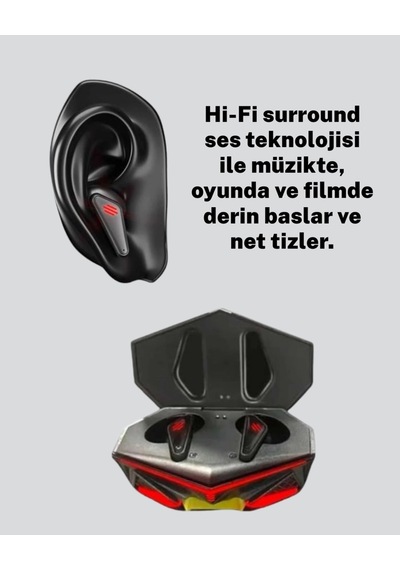 Kablosuz Bluetooth 5.0 Metal Kasa Gaming Kulaklık