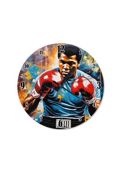 Boksör Muhammed Ali Tasarım Duvar Saati