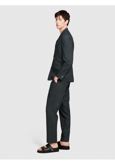 Sisley Keten Karışımlı Slim Confort Fit Pantolon Erkek Siyah Mix Pantolon - 324p434xsf04a