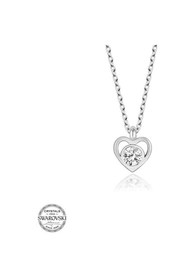 Swarovski Taşlı Gümüş Kalp Kadın Kolye (519460859)