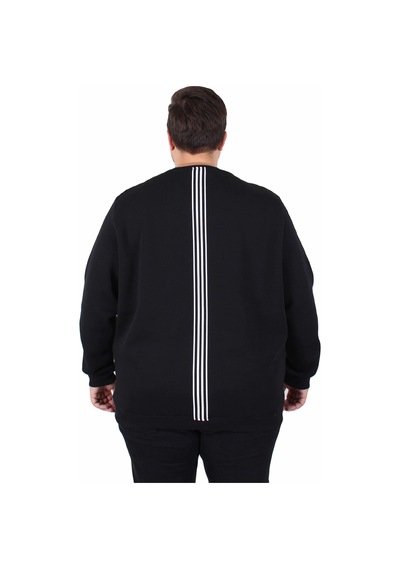 Moc Grande Mocgrande Büyük Beden Bisiklet Yaka 3ip Sweat Possible 25719 Sıyah Siyah
