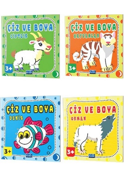 Çiz Ve Boya Seti 4 Kitap