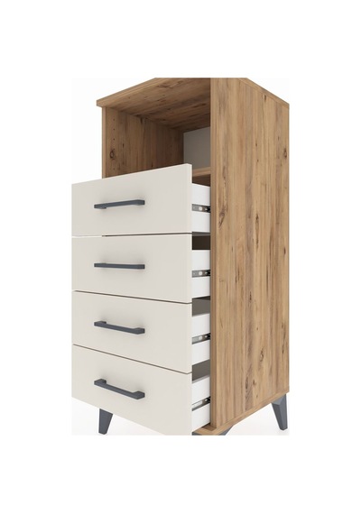 Hyperion Komodin Tek Raflı 4 Çekmeceli 44x44x106 Çam-aytaşı Atlas Çam