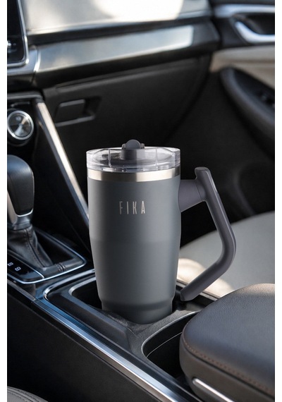 Fika Lumi Döner Kulplu Termos 950 Ml - Antrasit-7573 Gri