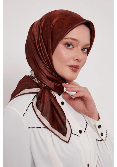 Levidor Kristal Eşarp Bulut Batik Kiremit