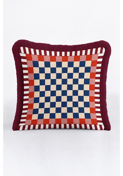 Geometrik Damalı Retro Ekose Saçaklı Yastık Kılıfı-eklektik Kare Desen Bordo Püsküllü Kırlent Kılıfı Serin Yörünge Mira Geometrik Damalı Retro Ekose Saçaklı Yastık Kılıfı-eklektik Kare Desen Bordo Püsküllü Kırlent Kılıfı Serin Yörünge Mira