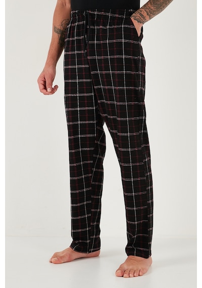 Buratti Pamuklu Regular Fit Normal Bel Düz Paça Cepli Erkek Pijama Altı 6574003 Siyah-Bordo Buratti Pamuklu Regular Fit Normal Bel Düz Paça Cepli Erkek Pijama Altı 6574003 Siyah-Bordo