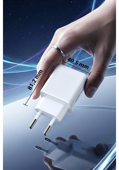 Ven-dens Vd-tc019bac 20 W Type-c Ve 18 W Usb-a Çift Port Hızlı Şarj Adaptörü, Kompakt Tasarım, Beyaz