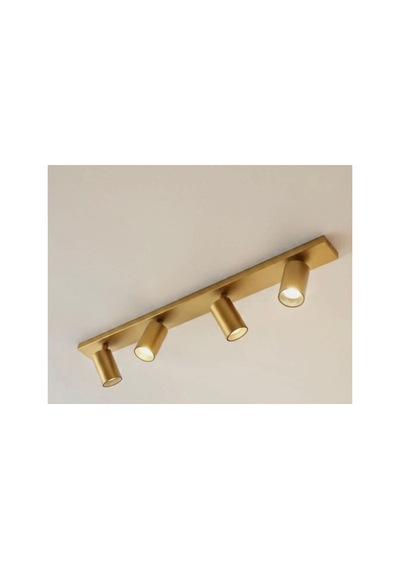 Gu10 Mat Altın Gold Modern Spot Avize 4 Lü Hareketli Başlık Os R Am Led Ampül Dahil Kuruluma Hazır Siyah