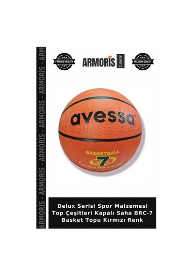 Delux Serisi Spor Malzemesi Top Çeşitleri Kapalı Saha Brc-7 Basket Topu Kırmızı Renk
