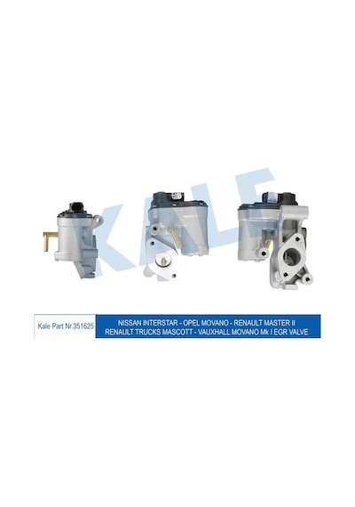 KALE 351625 EGR VALFI NISSAN INTERSTAR X70 DCI 140 03- - OPEL MO