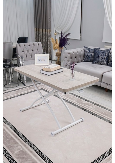 Juppo Üst Tabla Mdf Lizbon Oval Köşe Alt Beyaz Dışa Kıvrım