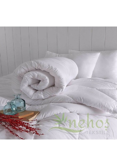 Tek Kişilik Antibakteriyel Mikrofiber Saten Beyaz Yastık Yorgan
