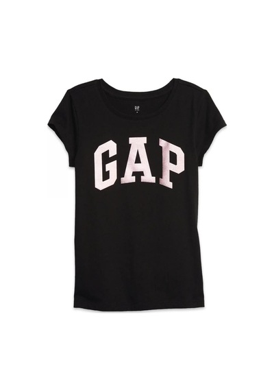 Gap Kız Çocuk Logo T-shirt Siyah-24505