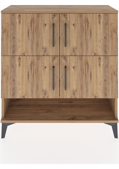 Arges Şifonyer 4 Raflı 4 Kapaklı 88x30x96 Çam-çam Çam