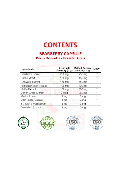 Gökçek Şifa Ayı Üzümü (Bearberry Capsule) 60 Kapsül