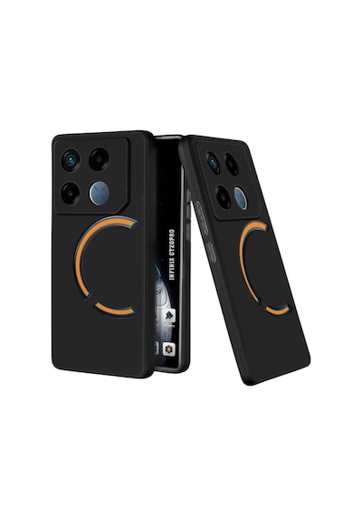 Infinix Gt 20 Pro Uyumlu Silikon Kılıf - Kamera Korumalı Esnek Pastel Renk Kapak - Siyah Siyah