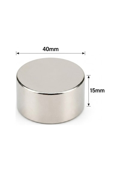 1 Adet - 40x15 Mm Neodyum Mıknatıs Neodim Magnet Yuvarlak
