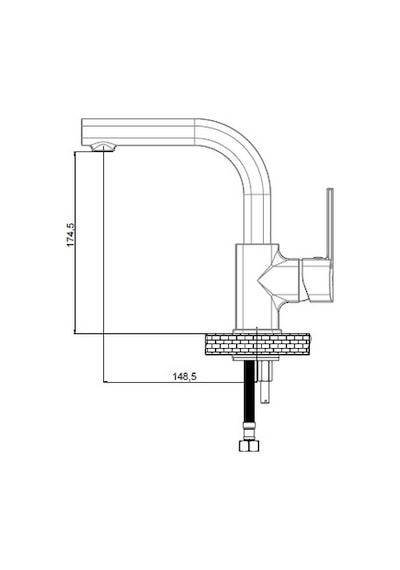Gpd Pedra MTL160 Tek Gövde Lavabo Bataryası