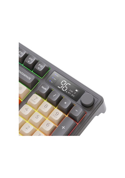 M96 Kablosuz 2.4ghz Kablosuz + Bt Çift Modlu Klavye Led Ekranlı Oyun Klavyesi İle Pbt Knob Rainbow M96 Kablosuz 2.4ghz Kablosuz + Bt Çift Modlu Klavye Led Ekranlı Oyun Klavyesi İle Pbt Knob Rainbow