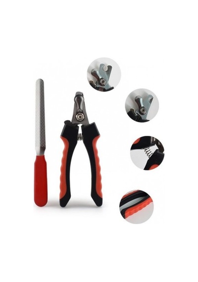 Yaylı Evcil Hayvan Tırnak Makası - Paslanmaz Çelik Törpülü Set