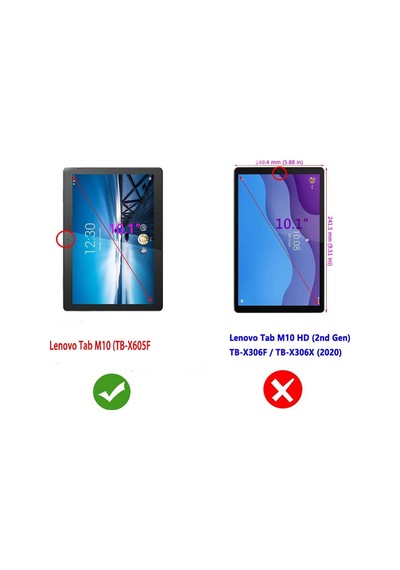 Lenovo Tab M10 Tb-x605f Za480027tr Uyumlu 360 Dönerli Tablet Kılıfı + Ekran Koruyucu