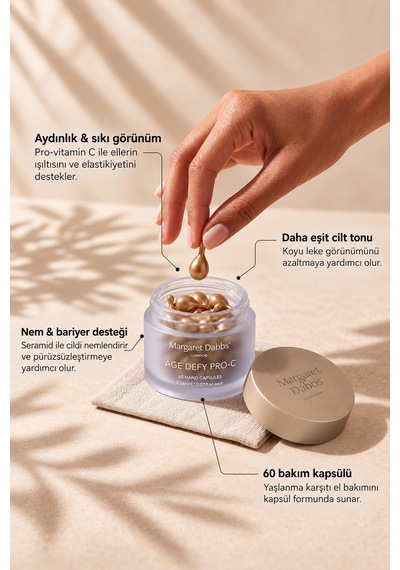 Age Defy Pro-c Hand Serum Capsules - Yaşlanma Karşıtı, Aydınlatıcı & Sıkılaştırıcı El Bakım Kapsülü