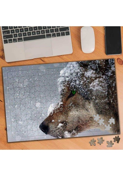 Yeşil Gözlü Kurt Köpeği 240 Parça Puzzle Yapboz-75180