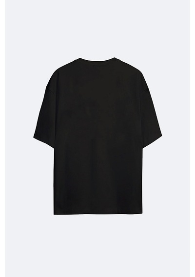 - - Unisex Love Aşk Siyah Oversize T-shirt SIYAH