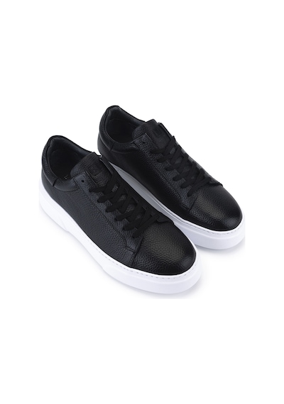 Tamer Tanca Erkek Hakiki Deri Siyah Floter Sneakers & Spor Ayakkabı 1212 2501 Erk Ayk Y26 Sıyah Fltr