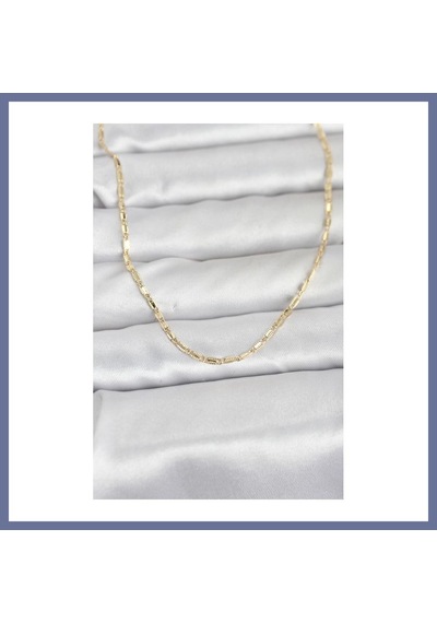 Bezos Cm 14k Gold Renk Lazerli Zincir Model 60 Cm Kadın Kolye Dlra