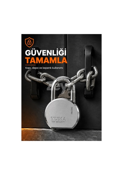 Yuma 65 Mm Kısa Kancalı Çelik Asma Kilit Ym-1265 Anahtarlı Güvenlik Kilidi