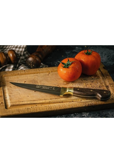 Cumhur Çelik 61012, Sivri Kemiksiz Sıyırma Bıçağı, Kurban Bıçak, Yek Pare Ahşap