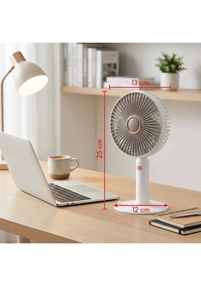 Buffer 3 Kademeli Masaüstü Fan - Telefon Tutuculu Standlı Taşınabilir Mini Fan Zb161