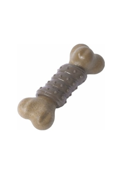 M-pets Chewood Kemik Kauçuk Köpek Oyuncağı 3.9x5.1x5.8 Cm Small Kahverengi