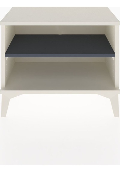 Arges Komodin Tek Raflı 60x30x48 Aytaşı-antrasit Aytaşı