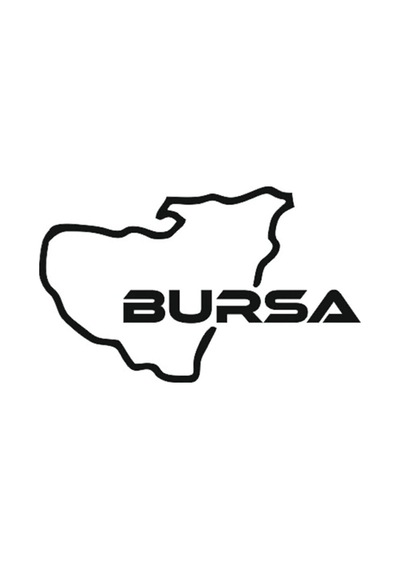 Bursa İl Haritası Oto Cam Sticker 14 8 Cm