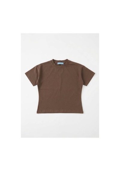 Poala Kids Basic Overisize Tshirt Kahverengi
