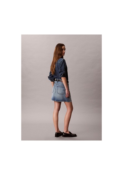 Calvin Klein Kadın 90's Basset Blue Mini Etek-16192 Mavi