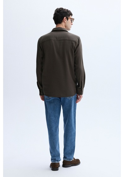 Mudo Erkek Erkek Haki Regular Fit Uzun Kollu Gömlek 1264144
