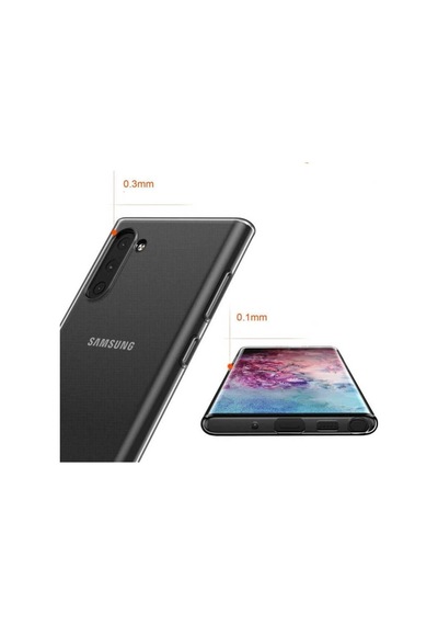 Galaxy Note 10 Kılıf Zore Süper Silikon Kapak Renksiz