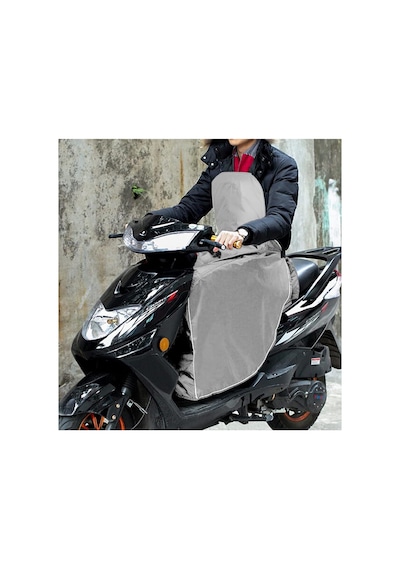 Xmlbayiciniz Bundera Scooter Diz Koruma Örtüsü Gri Yağmur Soğuk Rüzgar Önleyici Rüzgarlık Motorsiklet Dizlik Genel