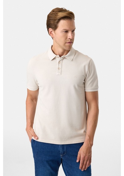 Back And Bond Regular Fit Polo Yaka Açık Gri Tişört
