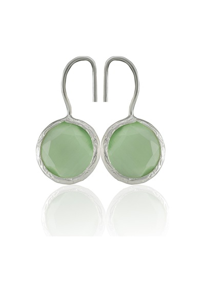 Kadir Jewellery Gümüş Kaplama Kadın Taşlı Küpe -el İşçiliği Ve Hipoalerjenik Küpe Parlement Mavisi 90360438