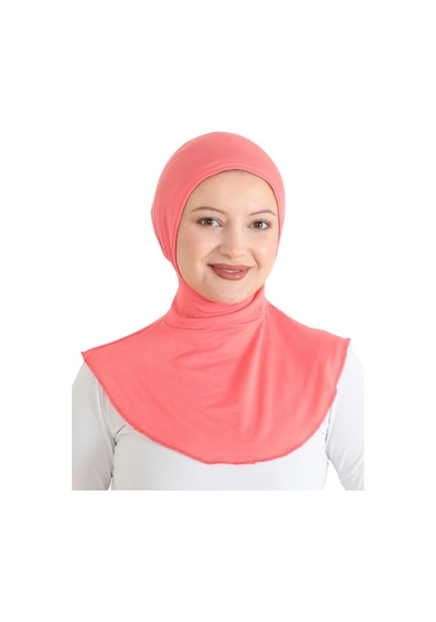Modish Group Kadın Boyunluklu Hijab Tesettür Pratik Spor Bone - Sarı Pembe
