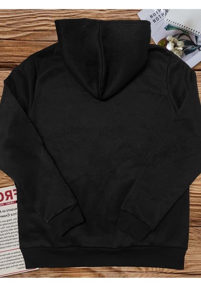 Uyguntarz Sevimli Marshmallows Baskılı Oversize Çocuk Sweatshirt Siyah